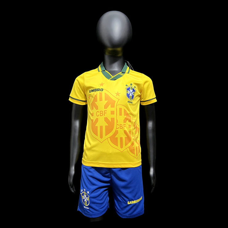 Retro 1994 Brazil home kids 16-28