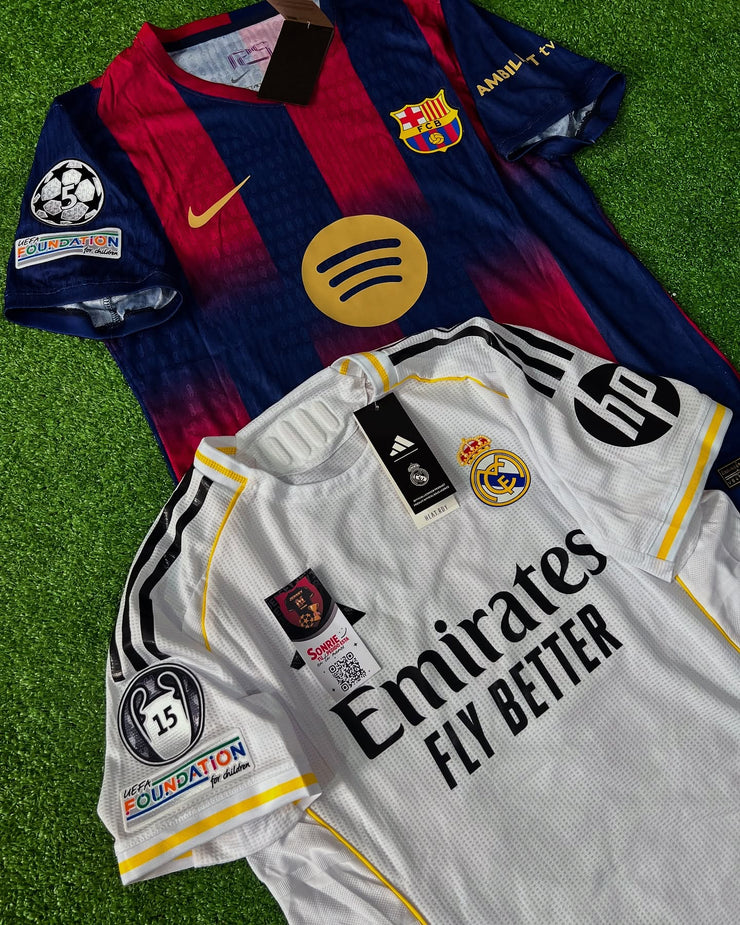 Fc Barcelona x Real Madrid 2025/26 Box – 2 Official Jerseys at a Special Price!