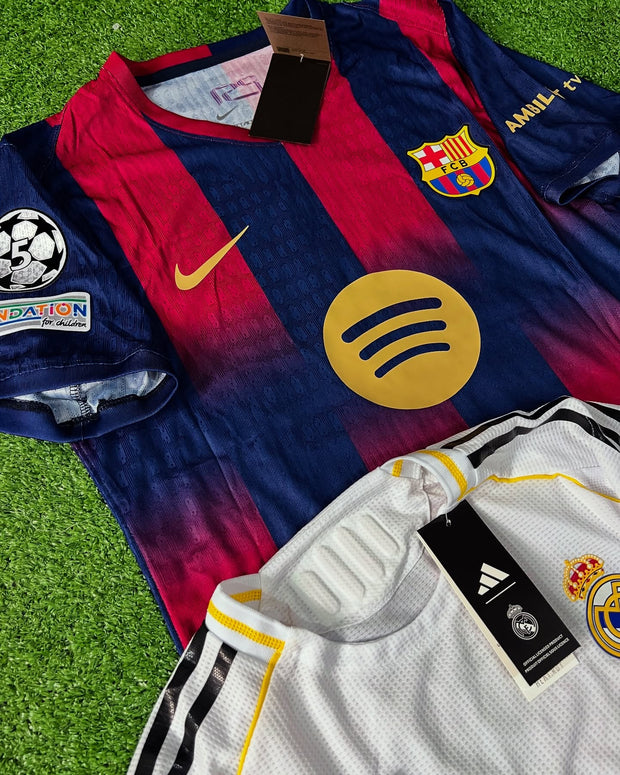 Fc Barcelona x Real Madrid 2025/26 Box – 2 Official Jerseys at a Special Price!