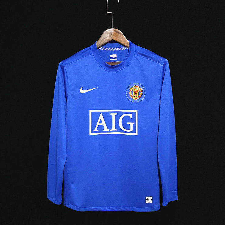 Retro 07-08 M-u away Blue long sleeve S-2XL