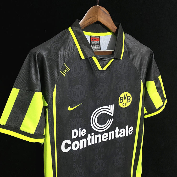 Retro 1996 Dortmund Away Black S-2XL