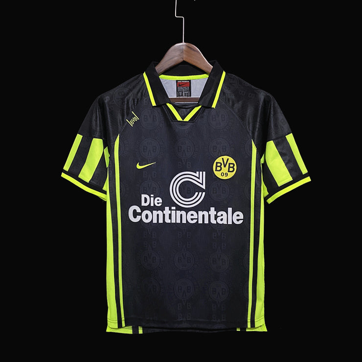 Retro 1996 Dortmund Away Black S-2XL